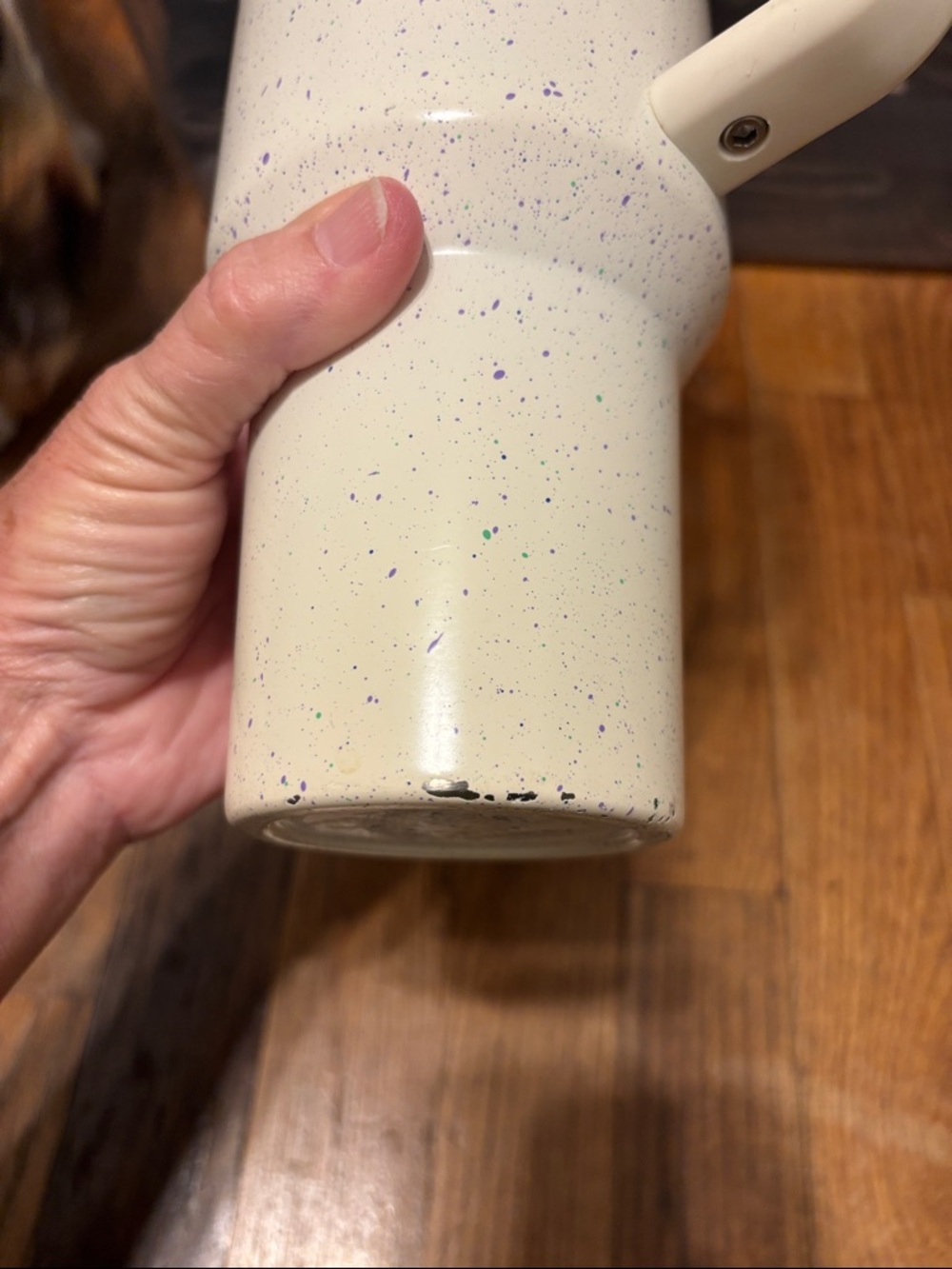 Stanley Speckled Travel Mugs in Cream and Lime Green - Picture 3 of 10